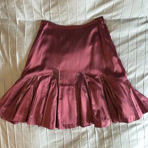 Anthropologie Odille size 6 silk & velvet skirt